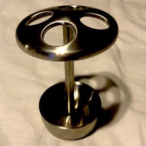 Stainless steel toothbrush holder
